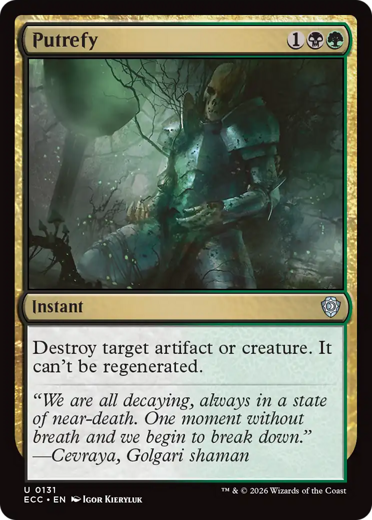 Putrefy [Lorwyn Eclipsed Commander] | Card Merchant Takapuna