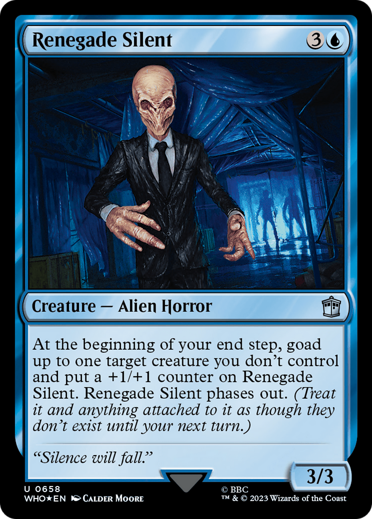 Renegade Silent (Surge Foil) [Doctor Who] | Card Merchant Takapuna