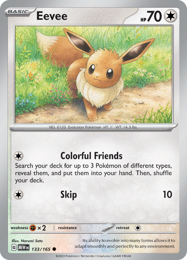 Eevee (133/165) [Scarlet & Violet 151] | Card Merchant Takapuna