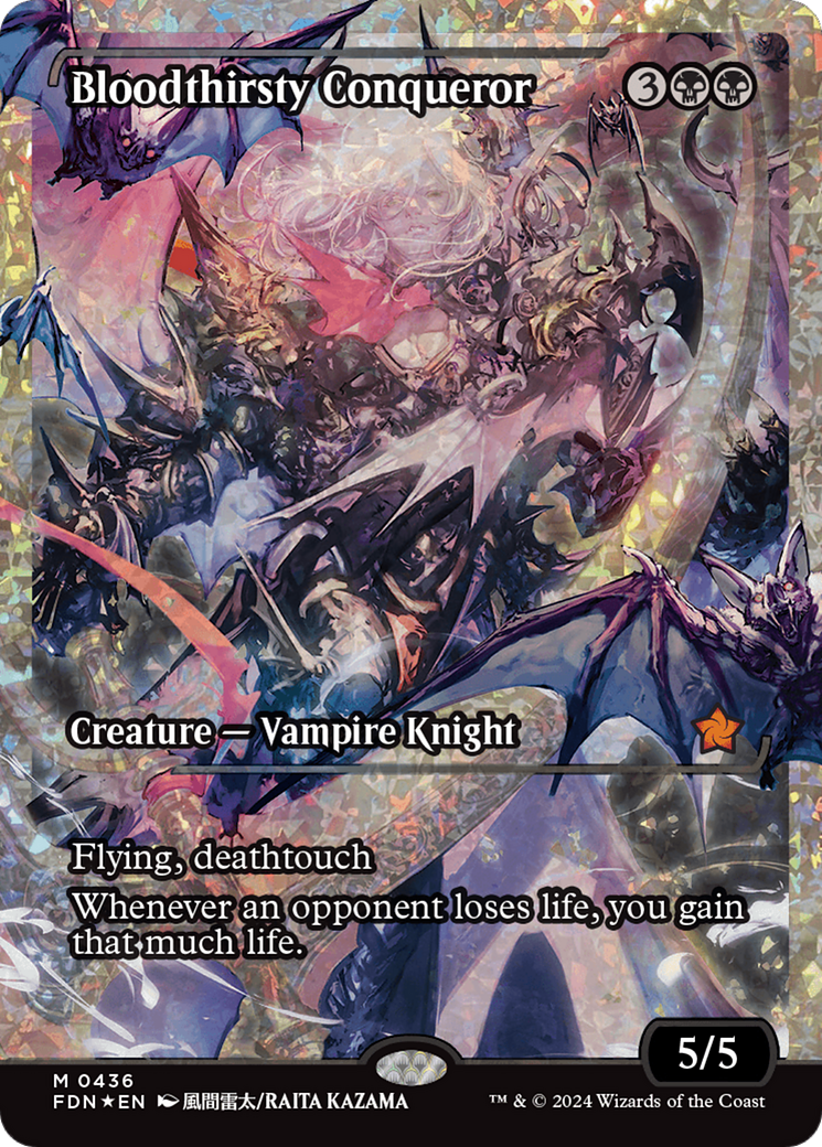 Bloodthirsty Conqueror (Showcase) (Fracture Foil) [Foundations] | Card Merchant Takapuna
