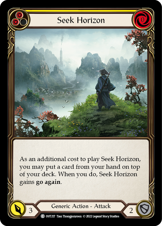 Seek Horizon (Yellow) [OUT217] (Outsiders) | Card Merchant Takapuna