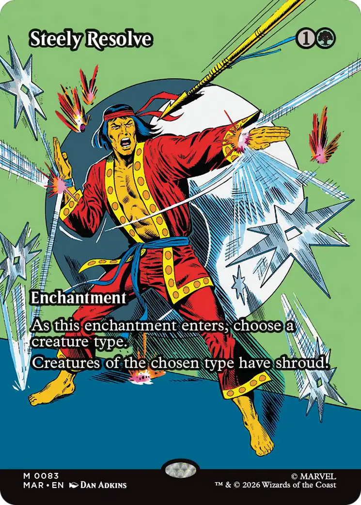 Steely Resolve (Borderless) [Marvel Universe: Eternal-Legal] | Card Merchant Takapuna