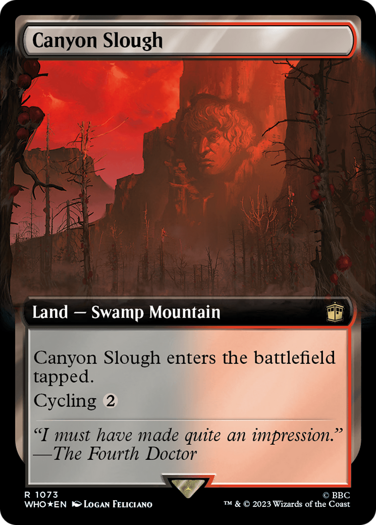 Canyon Slough (Extended Art) (Surge Foil) [Doctor Who] | Card Merchant Takapuna