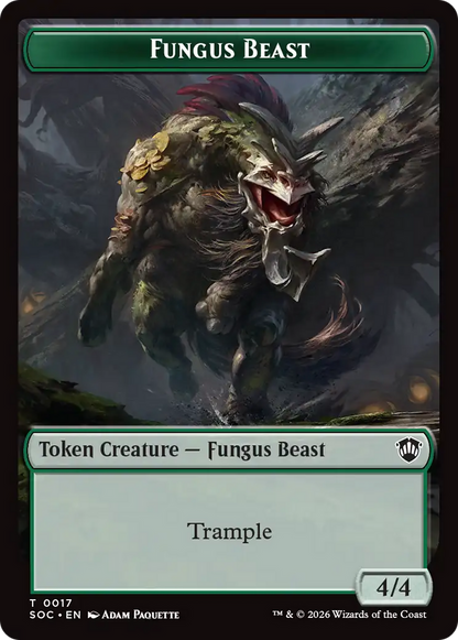 Goat // Fungus Beast Double-Sided Token [Secrets of Strixhaven Commander Tokens]