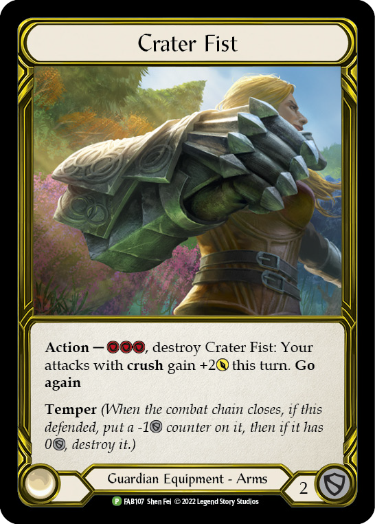 Crater Fist (Golden) [FAB107] (Promo)  Cold Foil | Card Merchant Takapuna