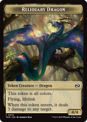 Reliquary Dragon // Dragon (0011) Double-Sided Token [Tarkir: Dragonstorm Tokens] | Card Merchant Takapuna