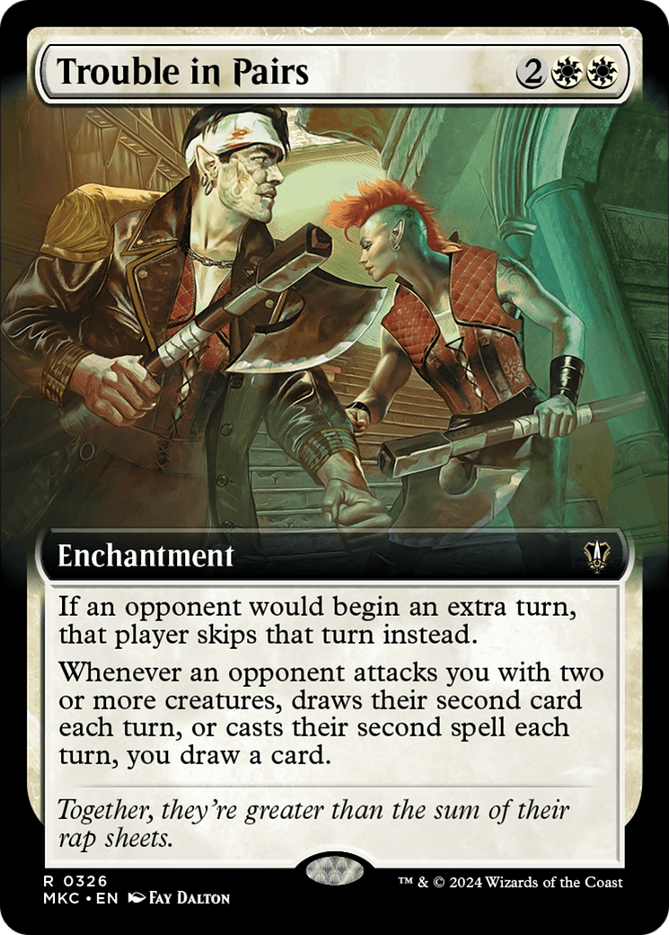 Trouble in Pairs (Extended Art) [Murders at Karlov Manor Commander] | Card Merchant Takapuna