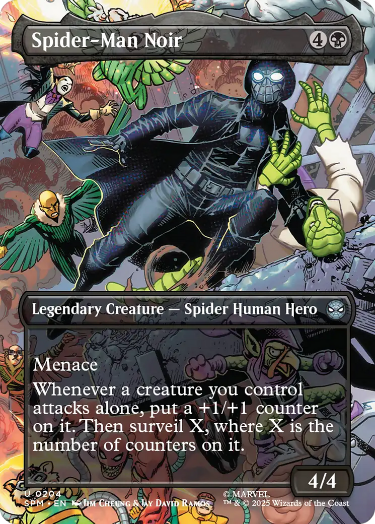 Spider-Man Noir (Borderless) [Marvel's Spider-Man] | Card Merchant Takapuna