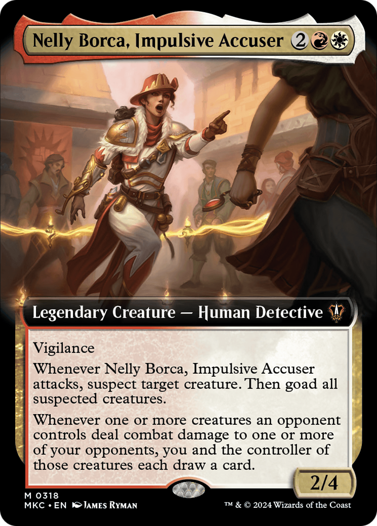 Nelly Borca, Impulsive Accuser (Extended Art) [Murders at Karlov Manor Commander] | Card Merchant Takapuna