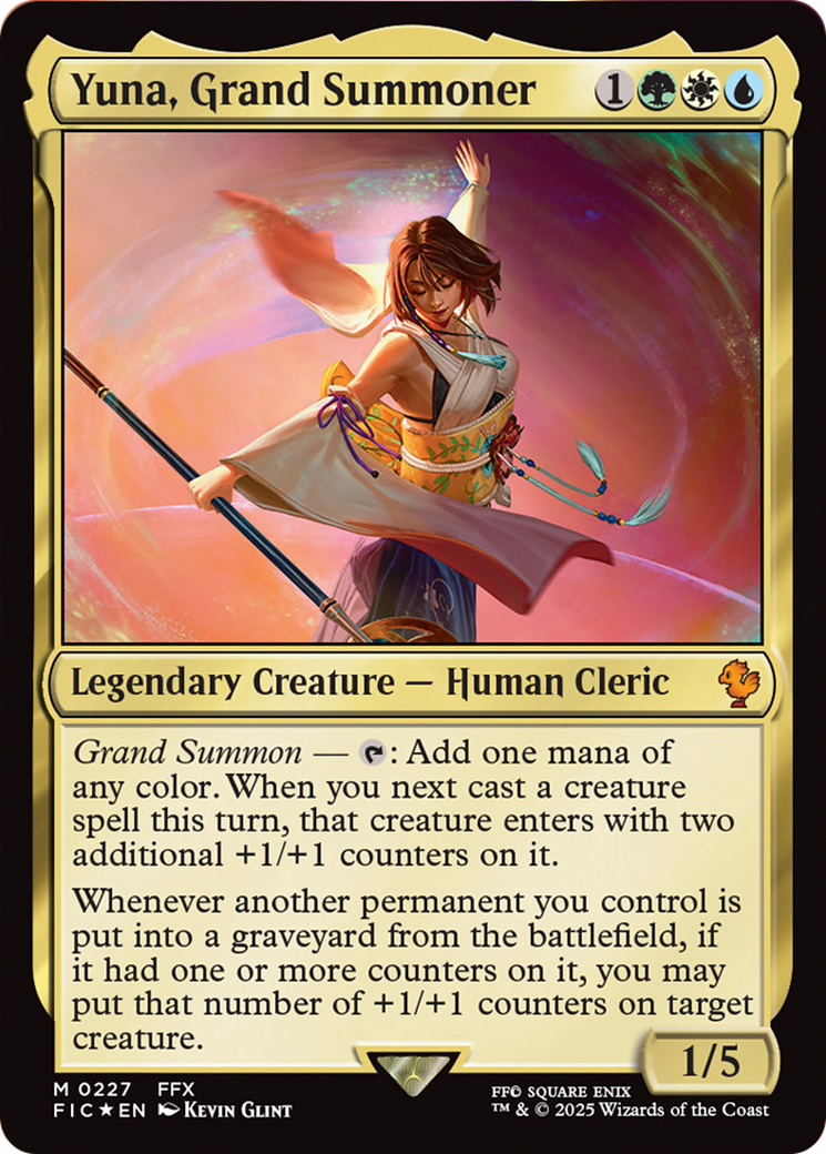 Yuna, Grand Summoner (Surge Foil) [FINAL FANTASY Commander] | Card Merchant Takapuna
