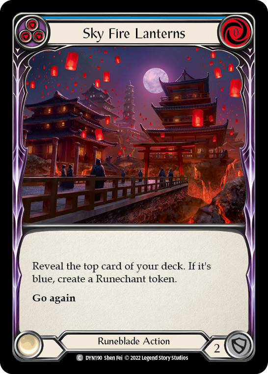 Sky Fire Lanterns (Blue) [DYN190] (Dynasty) | Card Merchant Takapuna