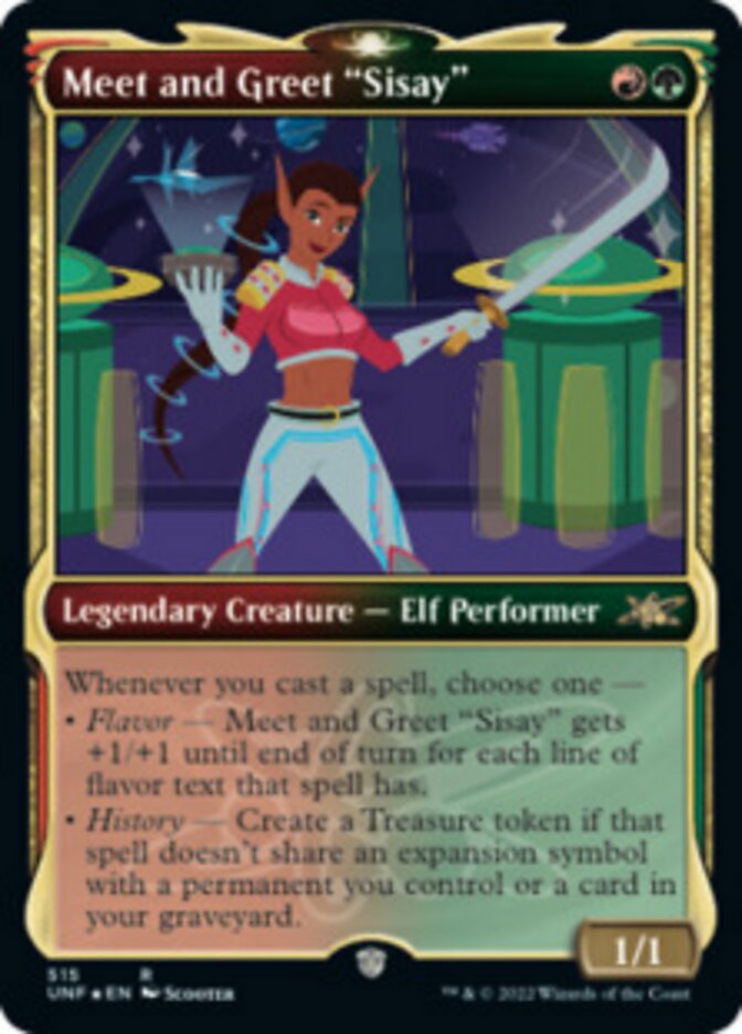 Meet and Greet "Sisay" (Showcase) (Galaxy Foil) [Unfinity] | Card Merchant Takapuna