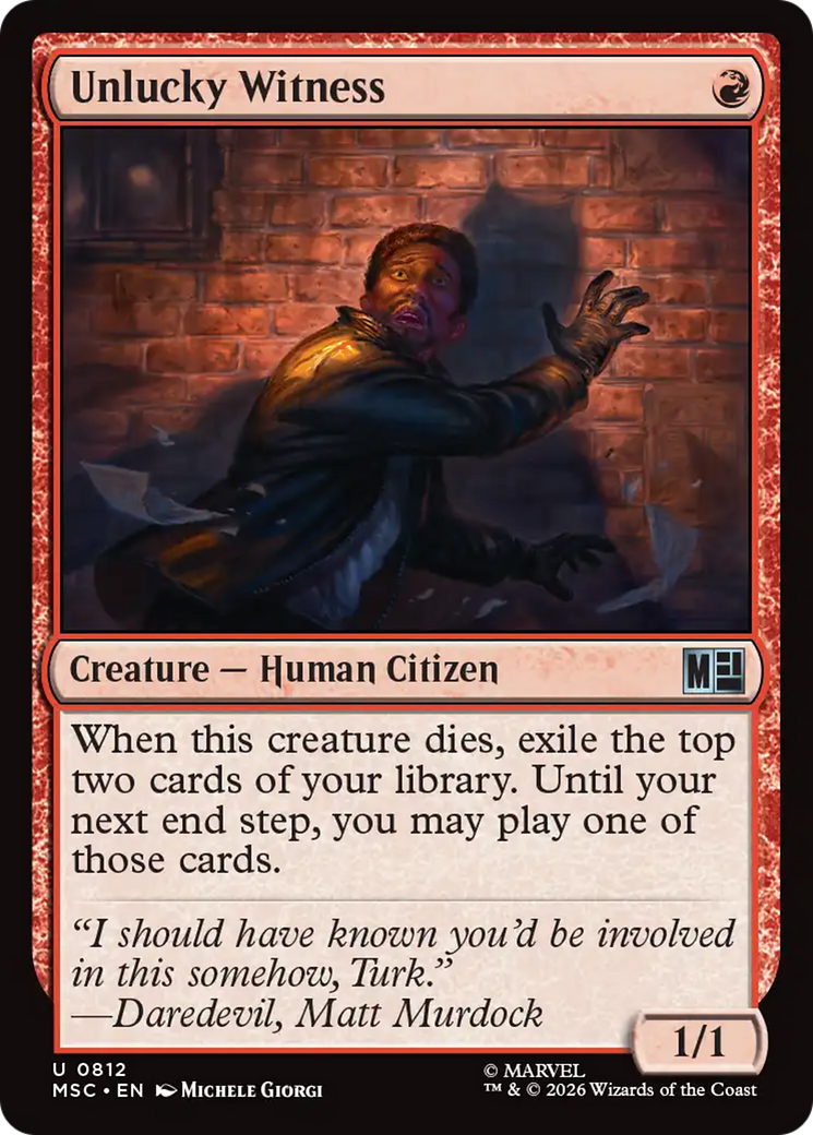 Unlucky Witness [Marvel Super Heroes Commander] | Card Merchant Takapuna