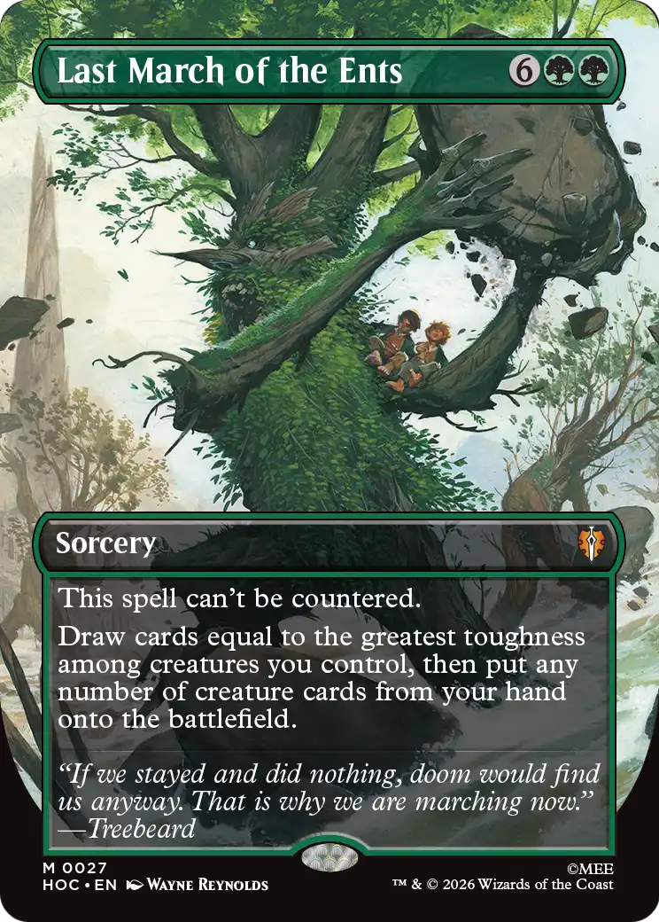Last March of the Ents (Borderless) [The Hobbit: Eternal-Legal] | Card Merchant Takapuna