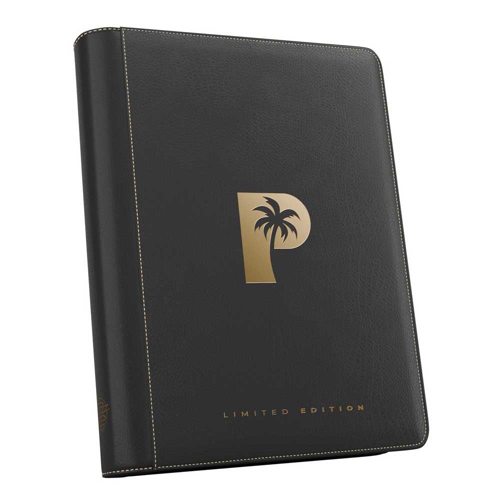 Palms Off Limited Ed. Mega Capacity 9 Pocket Binder – Black and Gold (720 slot) | Card Merchant Takapuna