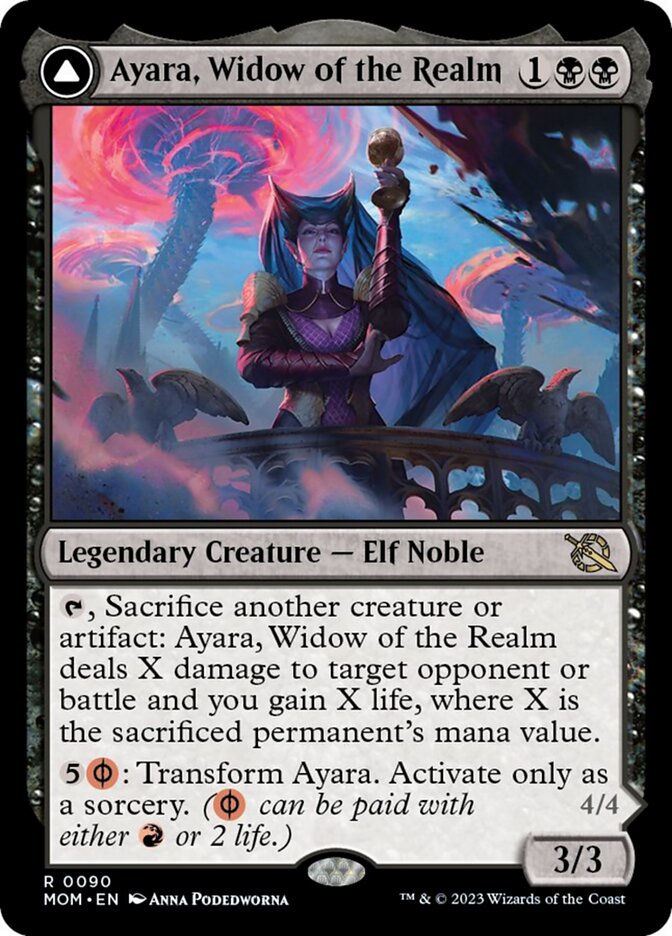 Ayara, Widow of the Realm // Ayara, Furnace Queen [March of the Machine] | Card Merchant Takapuna