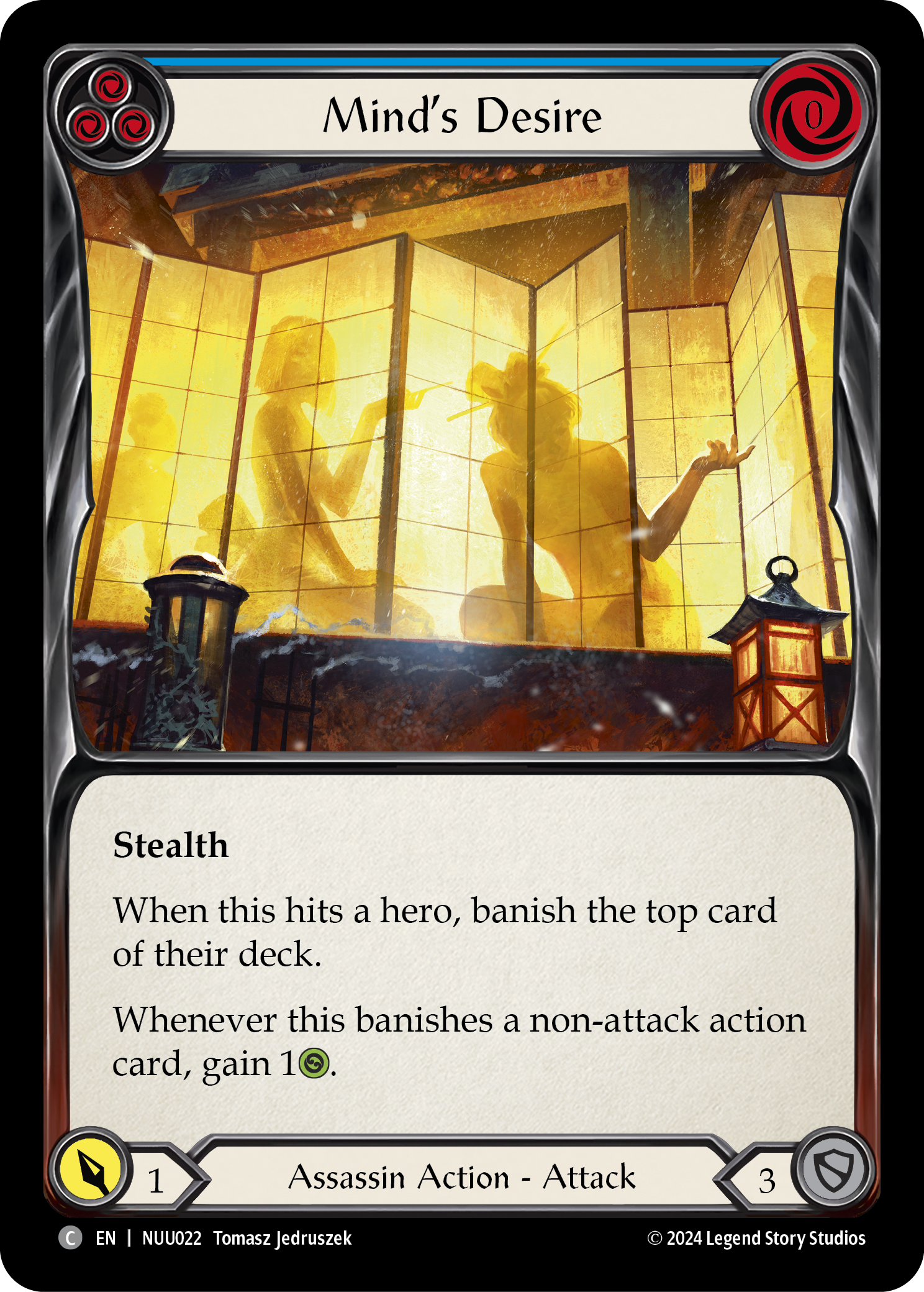 Mind's Desire (Blue) [NUU022] (Part the Mistveil Nuu Blitz Deck) | Card Merchant Takapuna