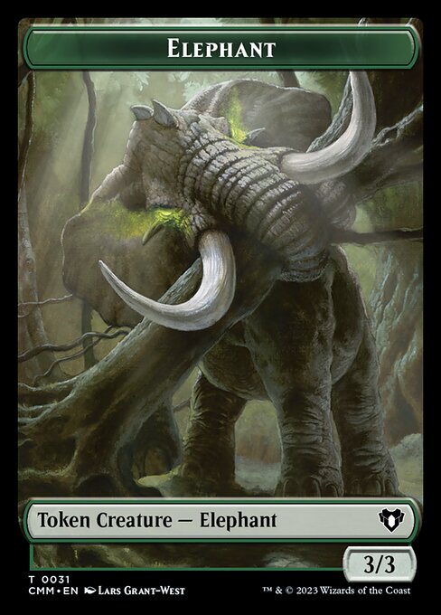 The Monarch // Elephant Double-Sided Token [Commander Masters Tokens] | Card Merchant Takapuna