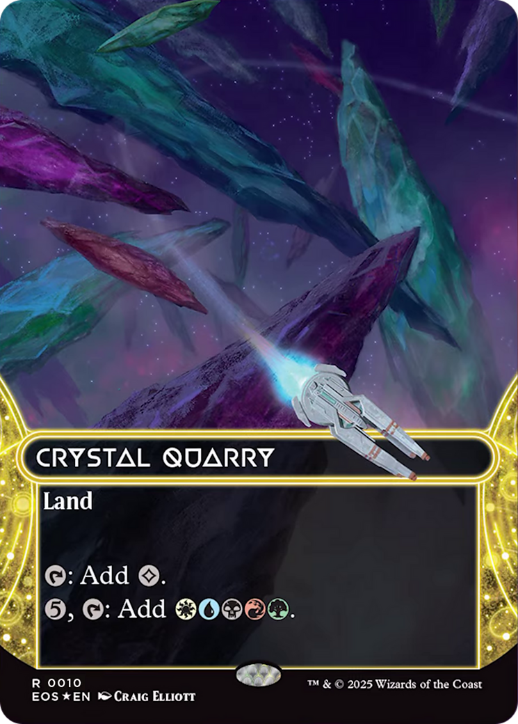 Crystal Quarry (0010) (Borderless) [Edge of Eternities: Stellar Sights] | Card Merchant Takapuna