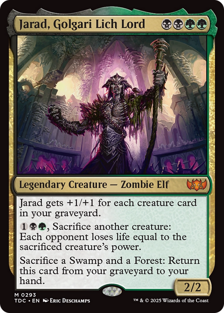 Jarad, Golgari Lich Lord [Tarkir: Dragonstorm Commander] | Card Merchant Takapuna