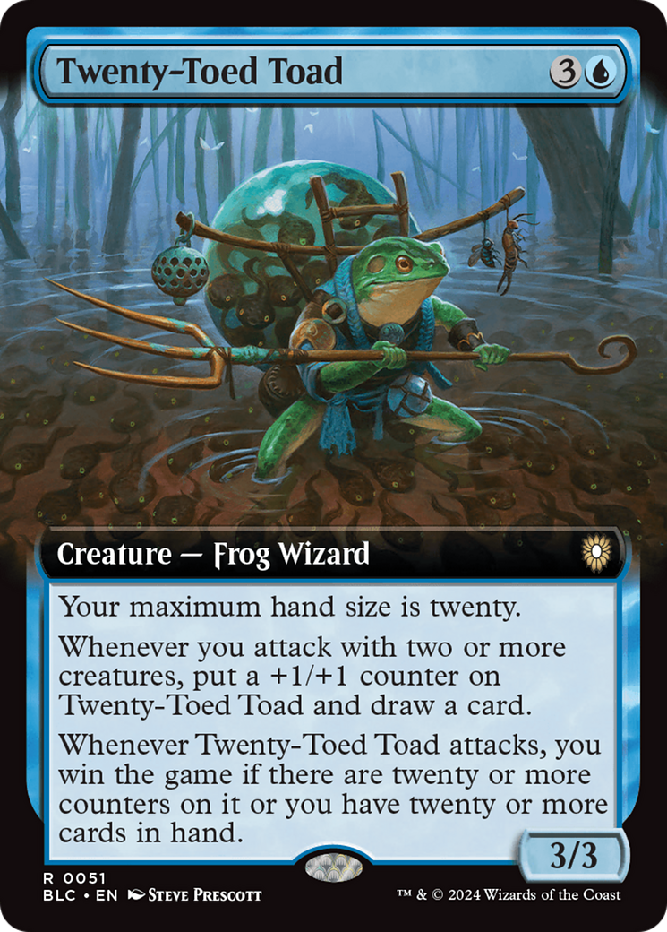 Twenty-Toed Toad (Extended Art) [Bloomburrow Commander] | Card Merchant Takapuna