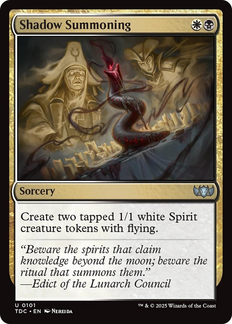 Shadow Summoning [Tarkir: Dragonstorm Commander] | Card Merchant Takapuna