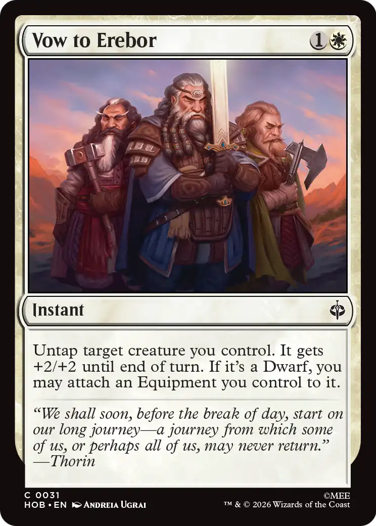 Vow to Erebor [The Hobbit] | Card Merchant Takapuna
