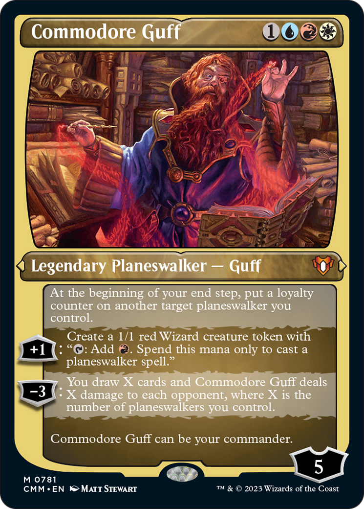 Commodore Guff (Display Commander) (Foil Etched) [Commander Masters] | Card Merchant Takapuna