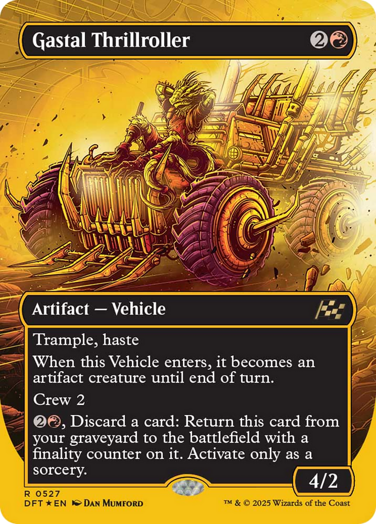 Gastal Thrillroller (Borderless) (First-Place Foil) [Aetherdrift] | Card Merchant Takapuna