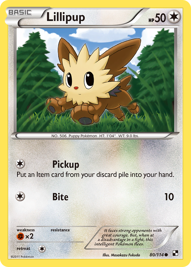Lillipup (80/114) [Black & White: Base Set] | Card Merchant Takapuna