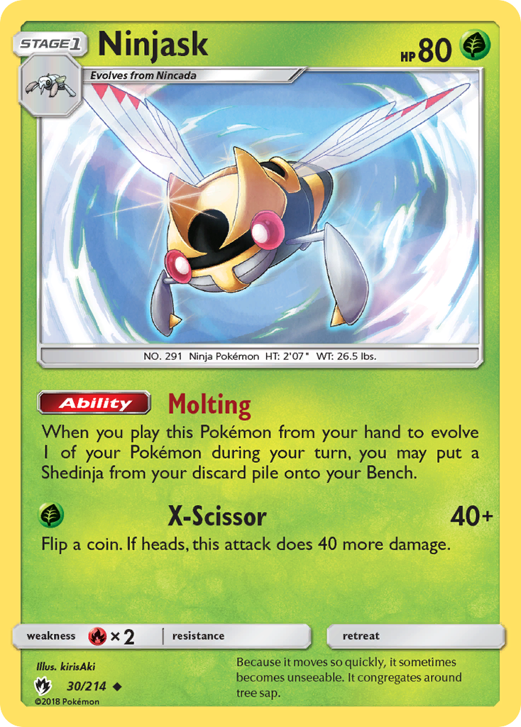 Ninjask (30/214) [Sun & Moon: Lost Thunder] | Card Merchant Takapuna