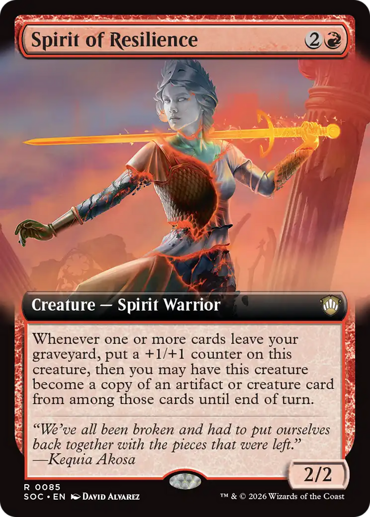 Spirit of Resilience (Extended Art) [Secrets of Strixhaven Commander] | Card Merchant Takapuna