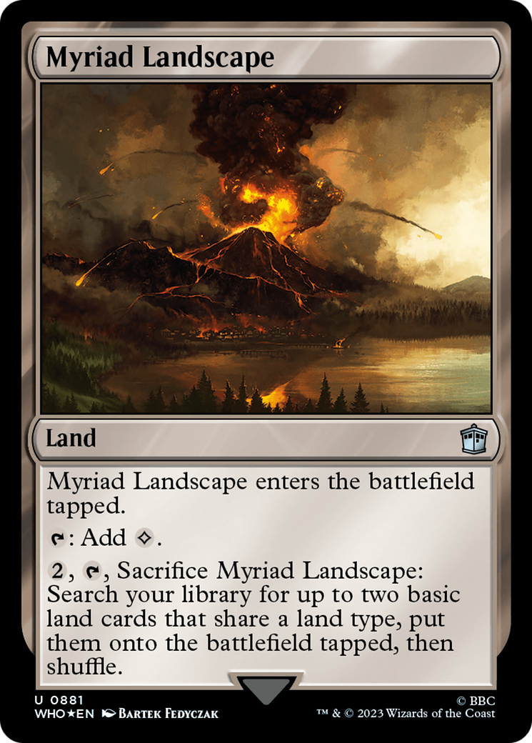 Myriad Landscape (Surge Foil) [Doctor Who] | Card Merchant Takapuna