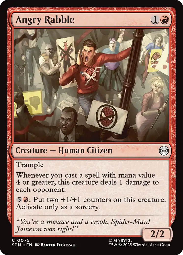 Angry Rabble [Marvel's Spider-Man] | Card Merchant Takapuna