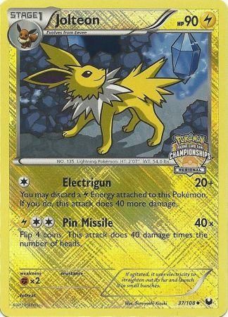 Jolteon (37/108) (Regional Championship) [League & Championship Cards] | Card Merchant Takapuna