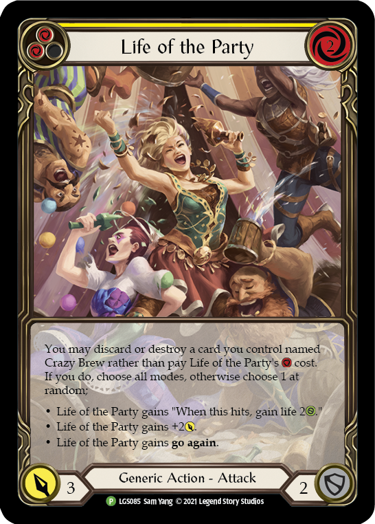 Life of the Party (Yellow) [LGS085] (Promo)  Rainbow Foil | Card Merchant Takapuna