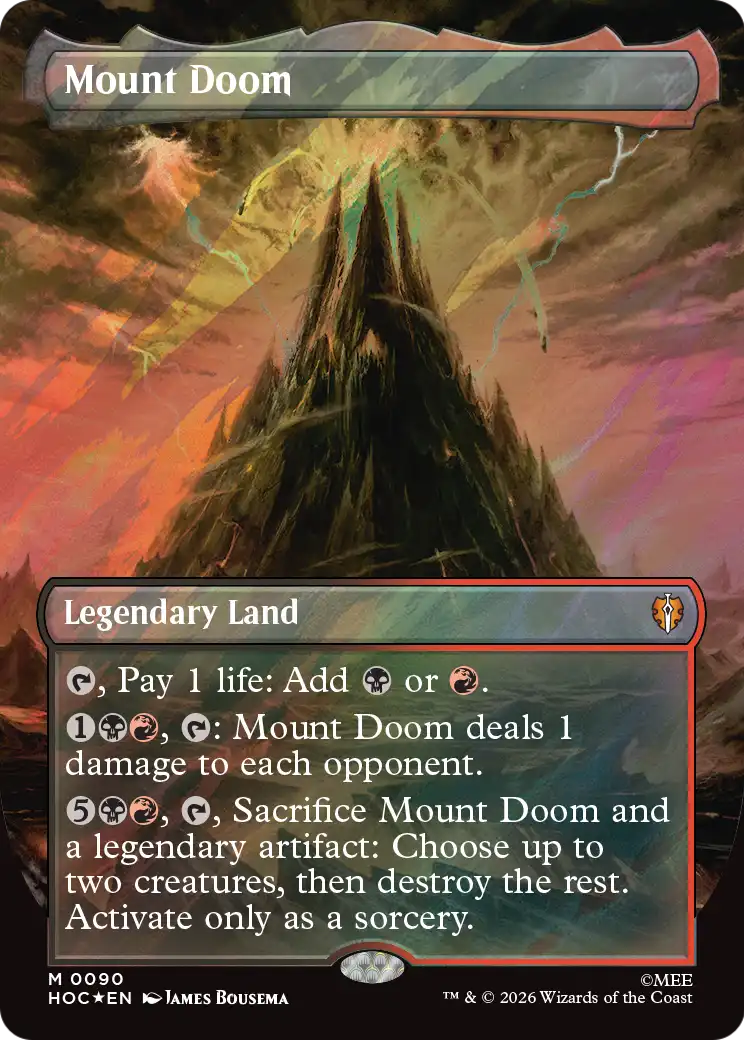 Mount Doom (Borderless) (Surge Foil) [The Hobbit: Eternal-Legal] | Card Merchant Takapuna
