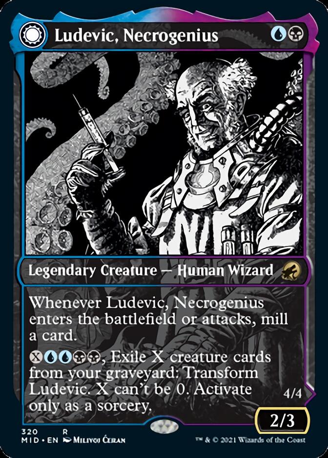 Ludevic, Necrogenius // Olag, Ludevic's Hubris (Showcase Eternal Night) [Innistrad: Midnight Hunt] | Card Merchant Takapuna