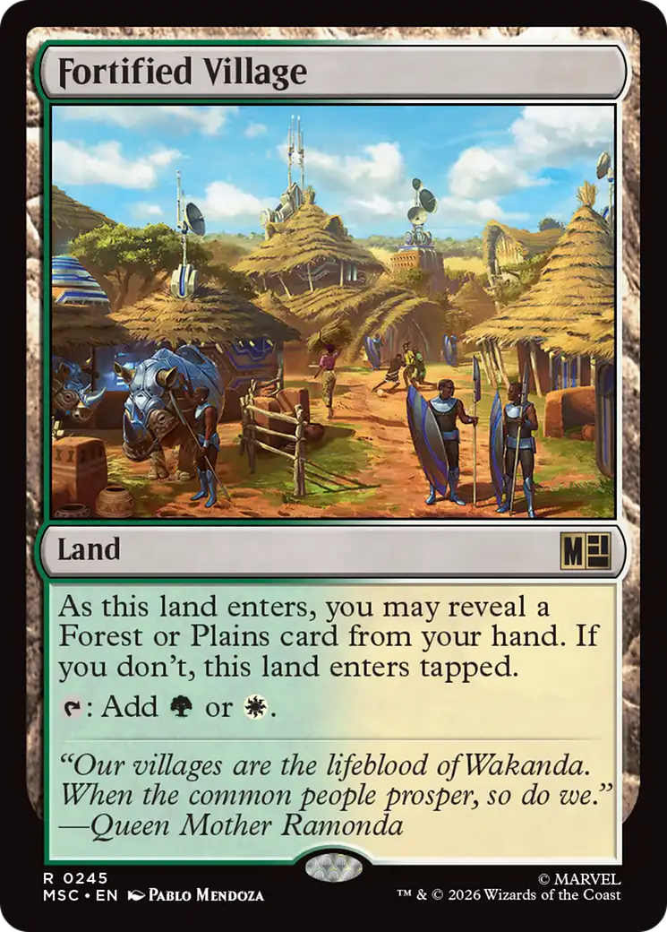 Fortified Village (Surge Foil) [Marvel Super Heroes Commander] | Card Merchant Takapuna