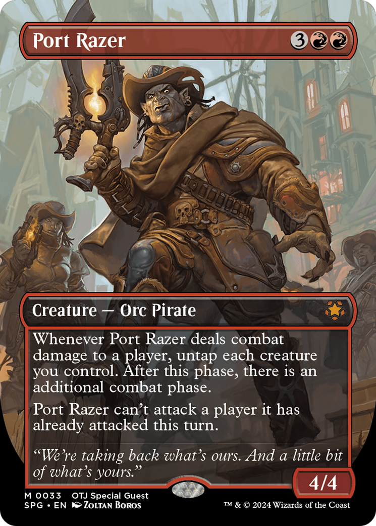 Port Razer (Borderless) [Outlaws of Thunder Junction Special Guests] | Card Merchant Takapuna