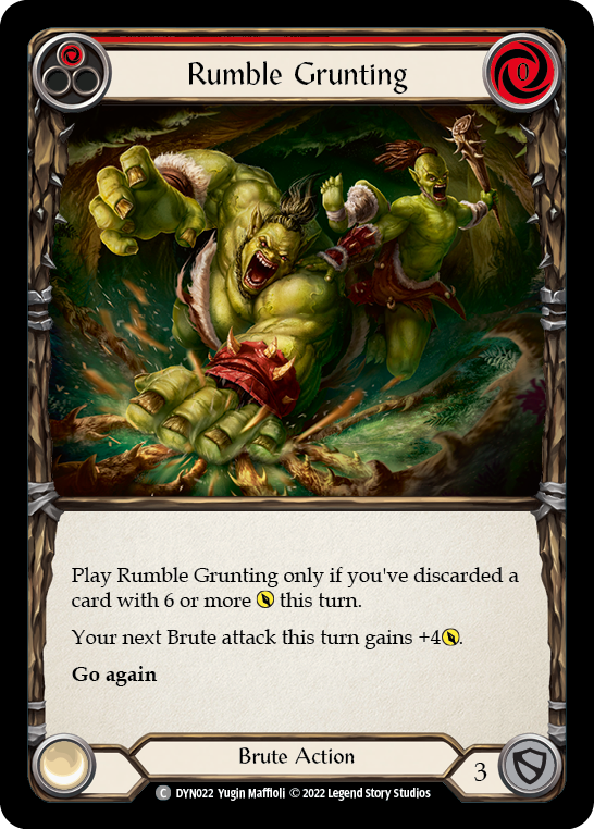 Rumble Grunting (Red) [DYN022] (Dynasty) | Card Merchant Takapuna