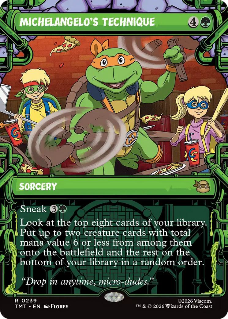 Michelangelo's Technique (Showcase) [Teenage Mutant Ninja Turtles] | Card Merchant Takapuna