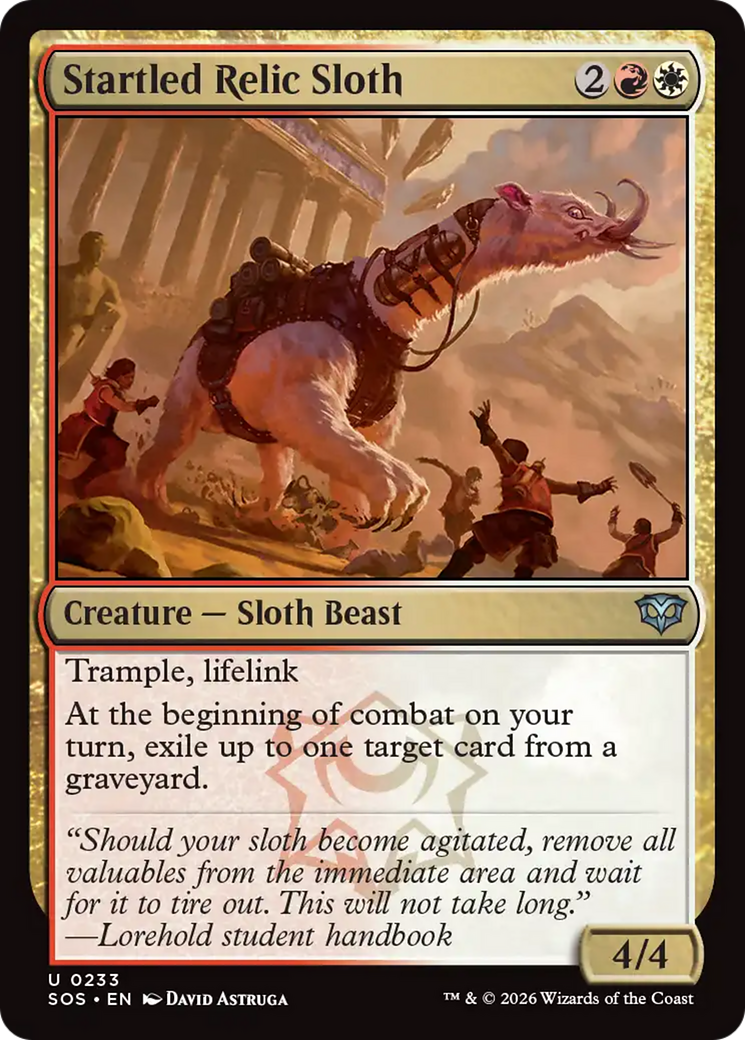 Startled Relic Sloth [Secrets of Strixhaven] | Card Merchant Takapuna