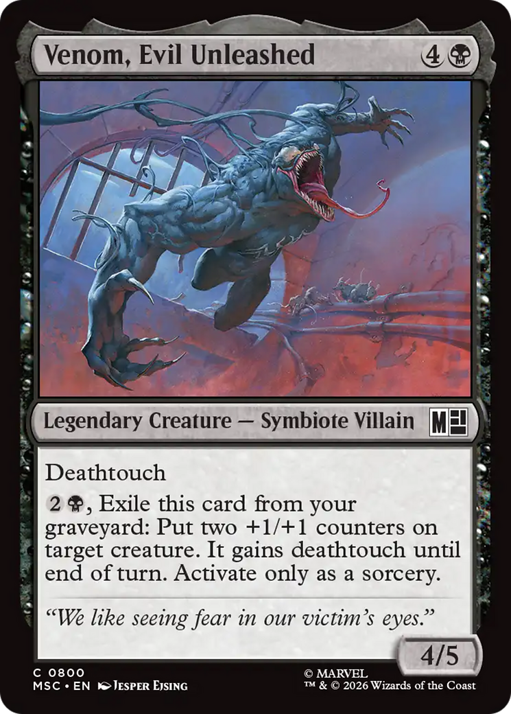 Venom, Evil Unleashed [Marvel Super Heroes Commander] | Card Merchant Takapuna