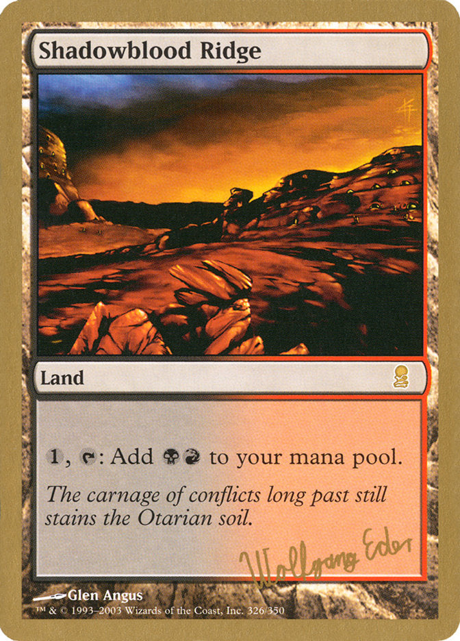 Shadowblood Ridge (Wolfgang Eder) [World Championship Decks 2003] | Card Merchant Takapuna