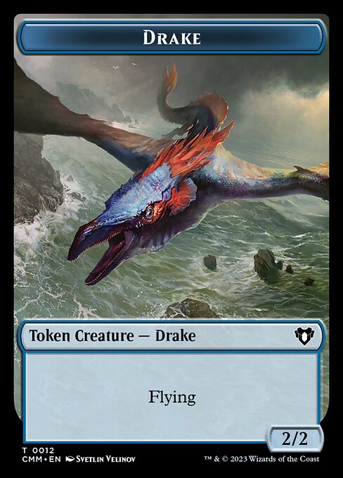 Human Soldier // Drake Double-Sided Token [Commander Masters Tokens] | Card Merchant Takapuna