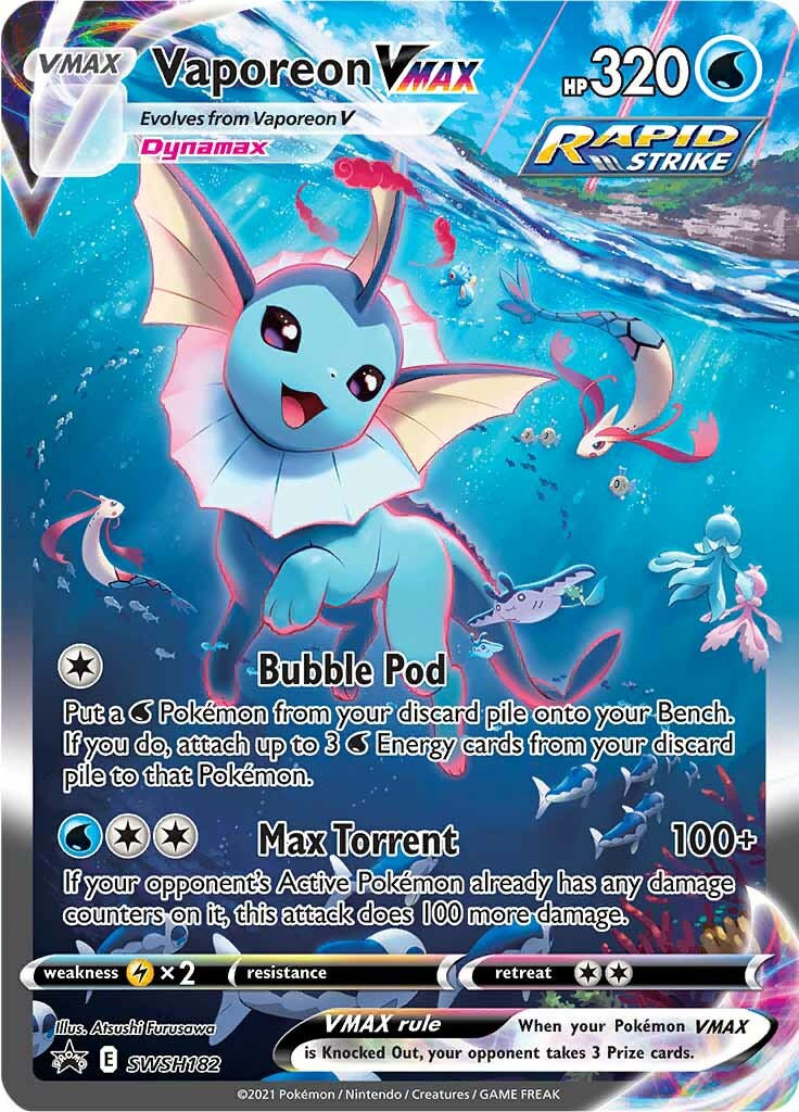 Vaporeon VMAX (SWSH182) [Sword & Shield: Black Star Promos] | Card Merchant Takapuna