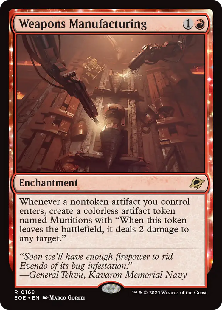 Weapons Manufacturing [Edge of Eternities] | Card Merchant Takapuna