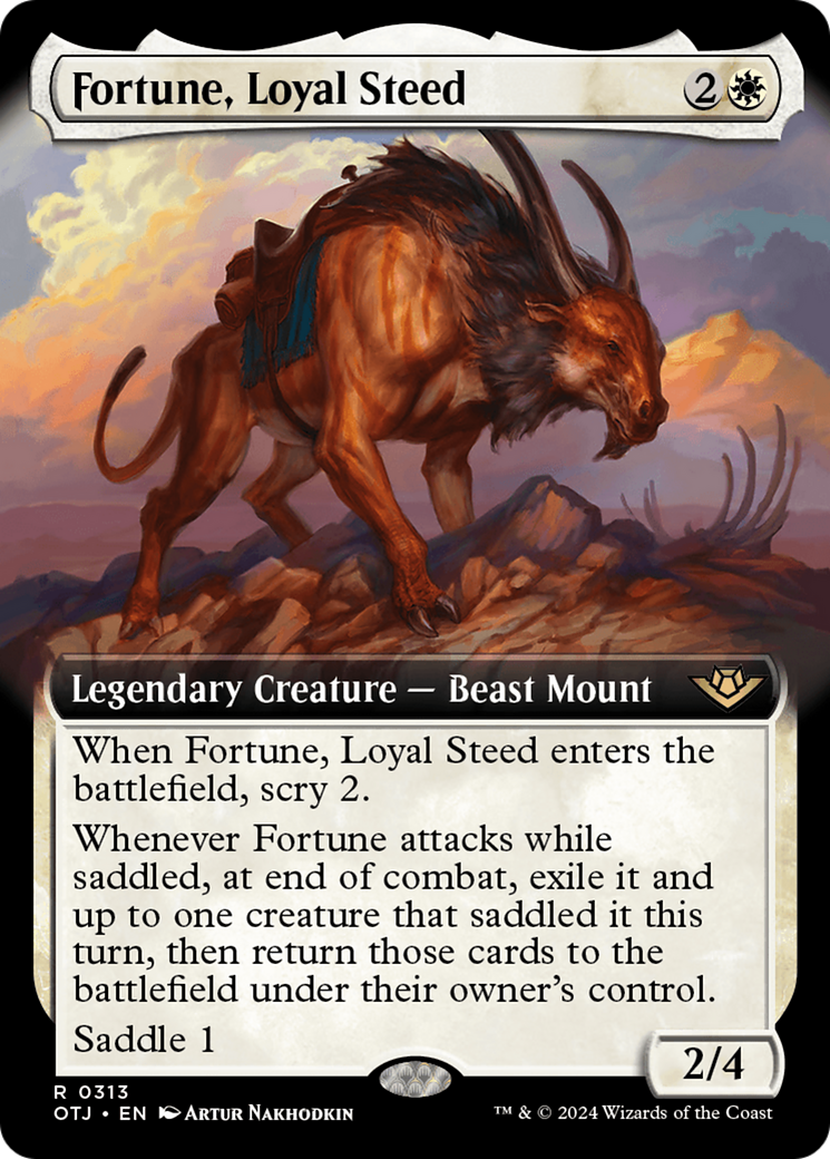 Fortune, Loyal Steed (Extended Art) [Outlaws of Thunder Junction] | Card Merchant Takapuna