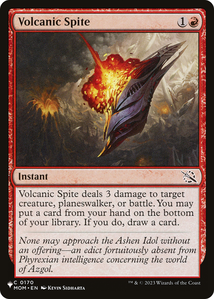 Volcanic Spite [The List] | Card Merchant Takapuna